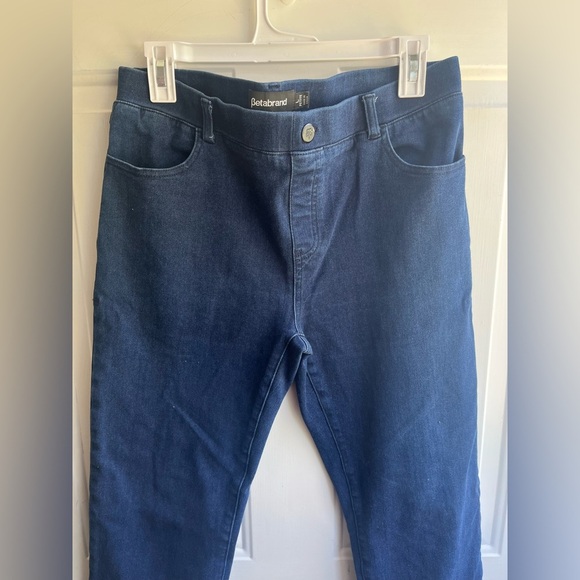 Betabrand Women's‎ Petite Dark Wash Straight Leg Yoga Jeans Size LP - Picture 4 of 5